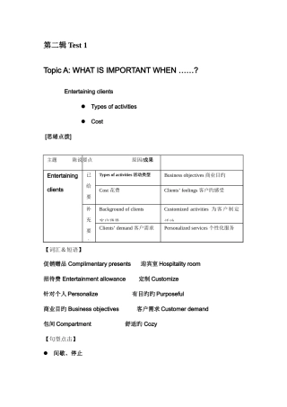 2025年剑桥商务英语BEC中级第新编四辑口语真题范例