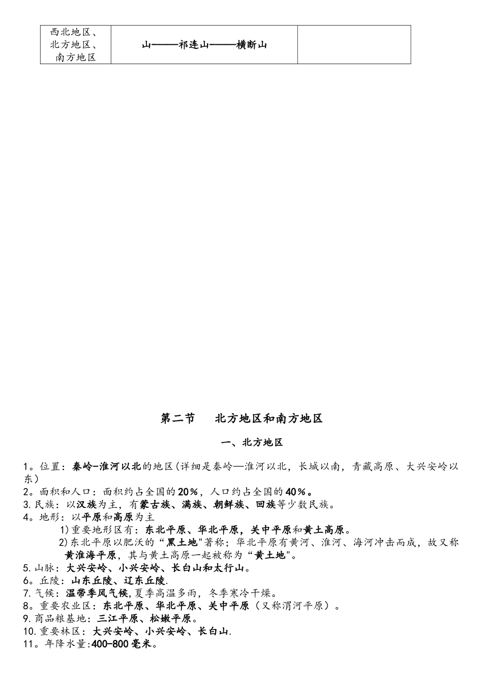 2025年新湘教版八年级地理下册全册主要知识点_第2页
