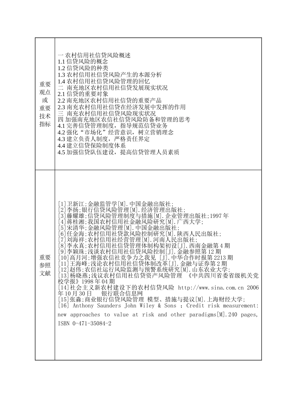 2025年四川南充地区农村信用社信贷发展现状及风险管理分析毕业论文_第3页