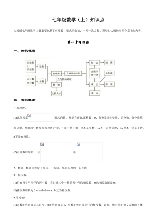 2025年初中数学知识点全总结完美打印版