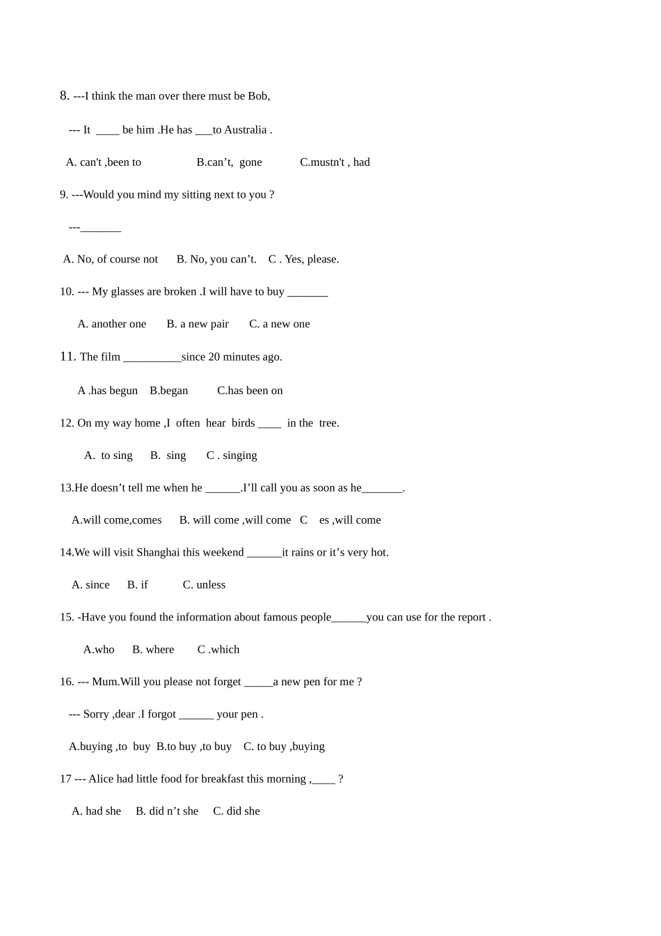 2025年高中自主招生英语试题及答案_第2页