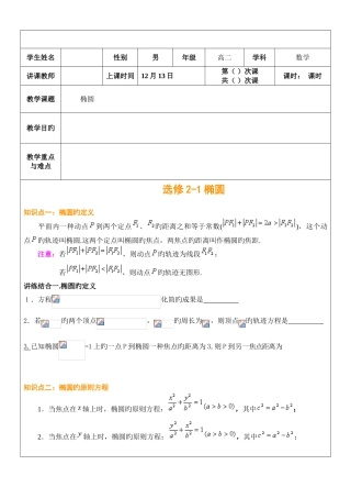 2025年高中数学椭圆超知识点典型例题讲解