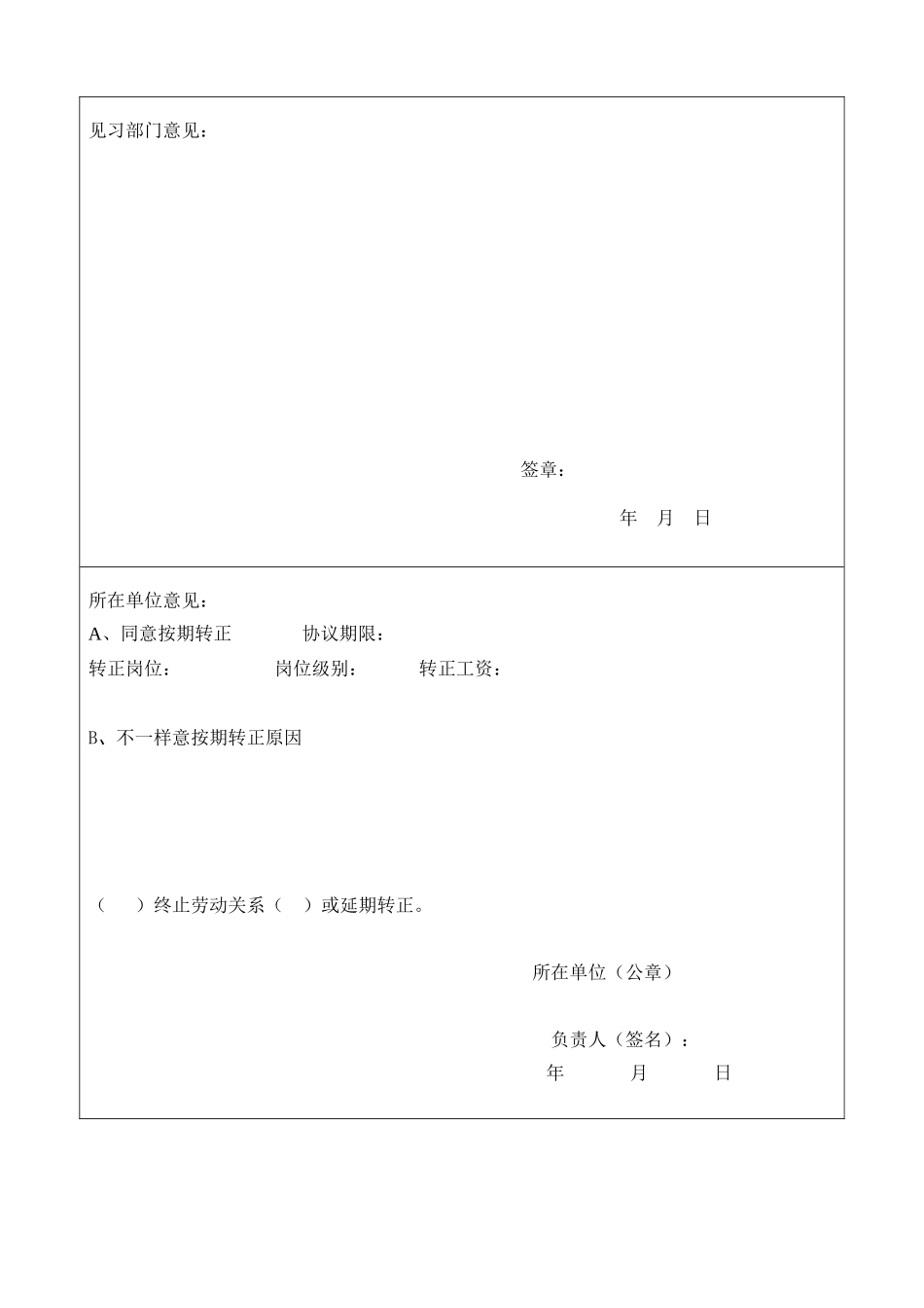 2025年法尔胜泓升集团毕业生见习期满定级考核表_第3页