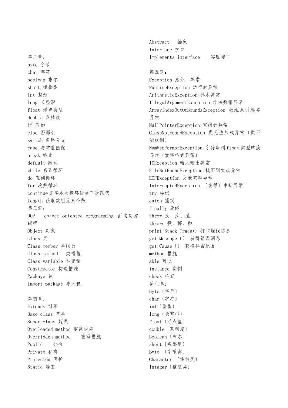 2025年JAVA英文单词_第3页