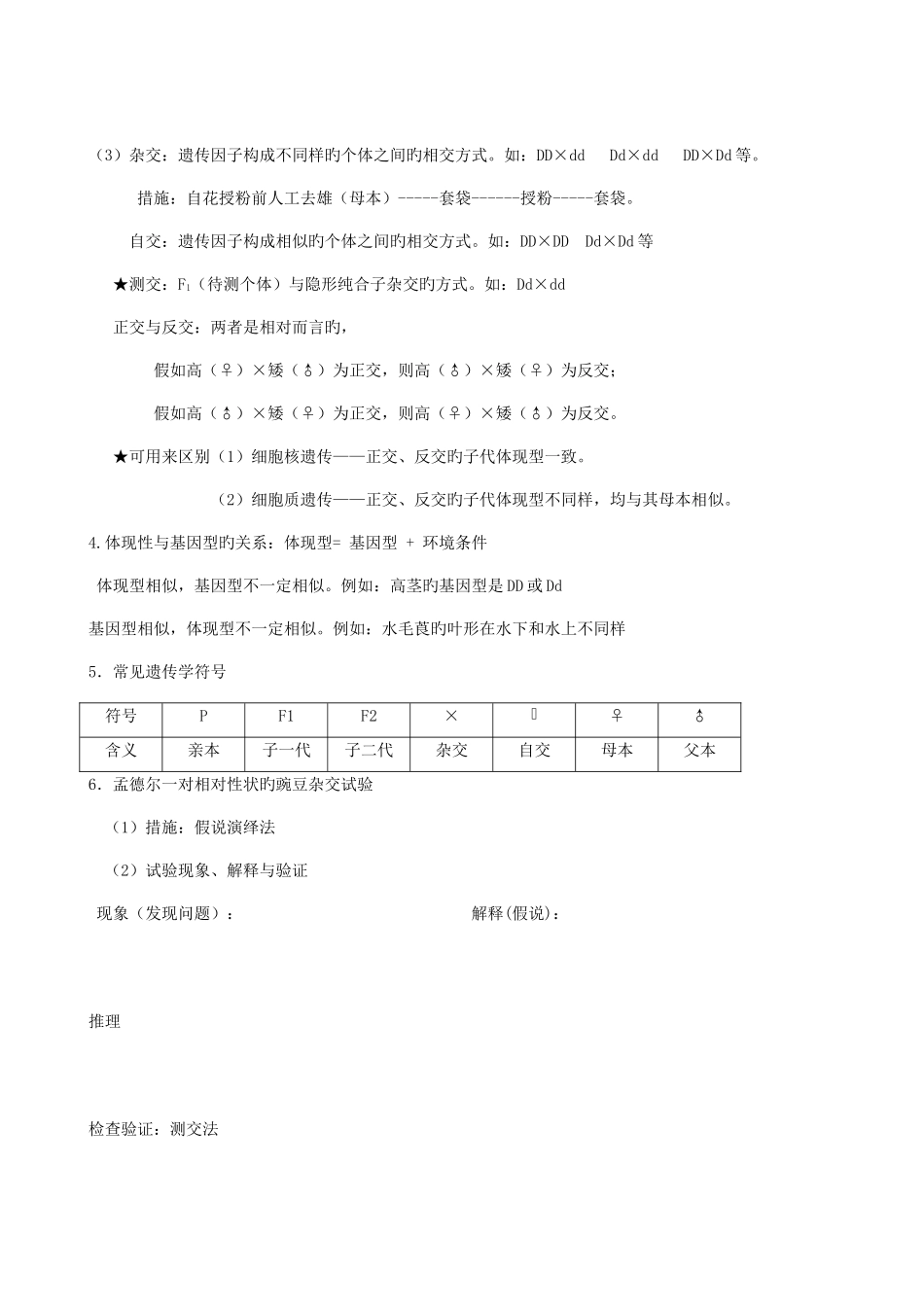 2025年高中生物遗传复习题归纳总结_第2页