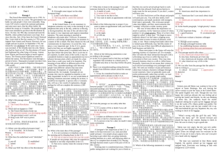 2025年中央电大网考资料大学英语B模拟试题辅导阅读理解