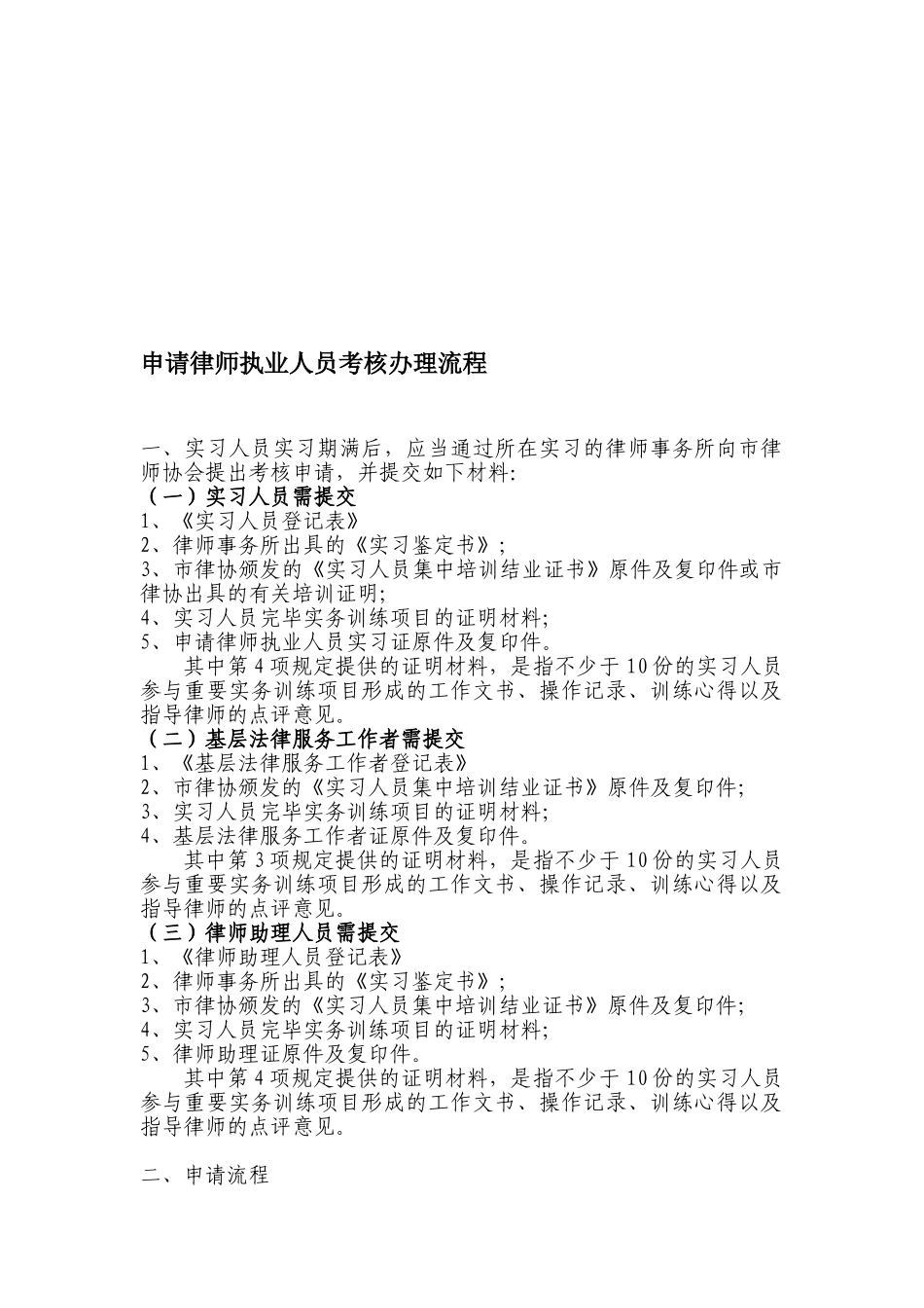 2025年申请律师执业人员考核办理流程_第1页