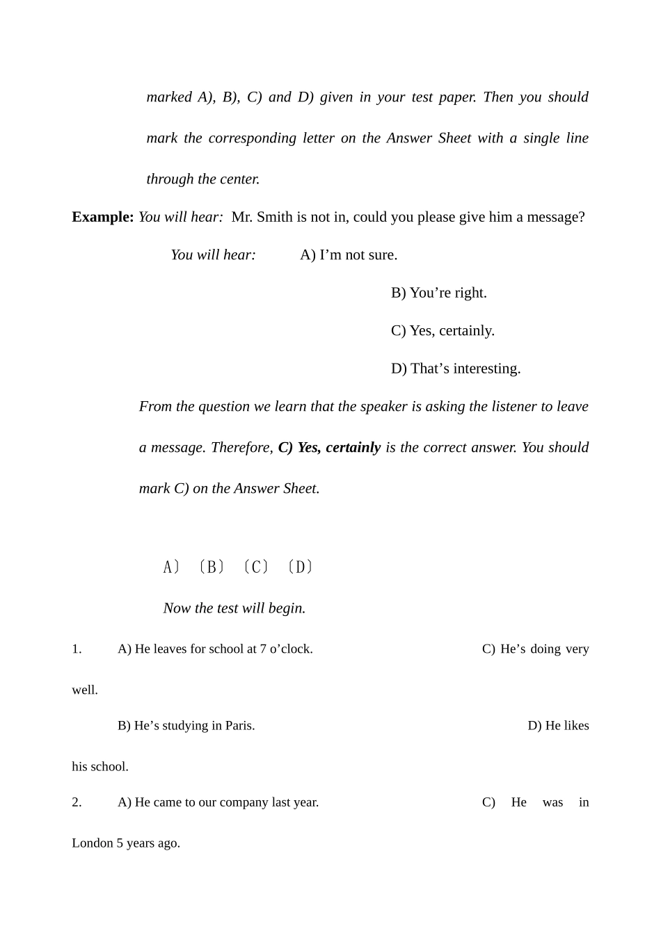 2025年高职高专英语应用能力考试B级试题_第3页