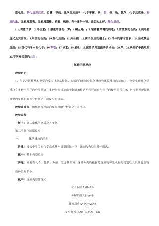2025年高中化学面试常考题
