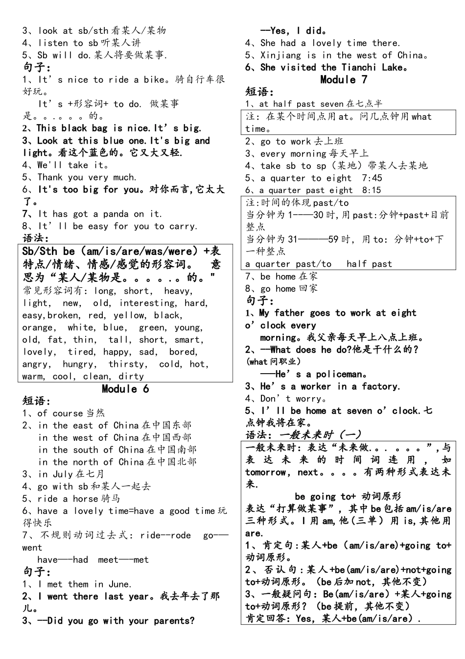 2025年外研社五年级英语下册知识点梳理_第3页