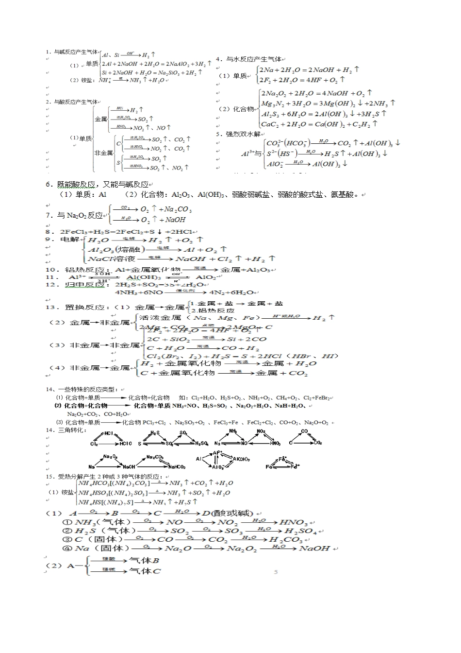 2025年高中化学金属非金属知识点总结_第1页