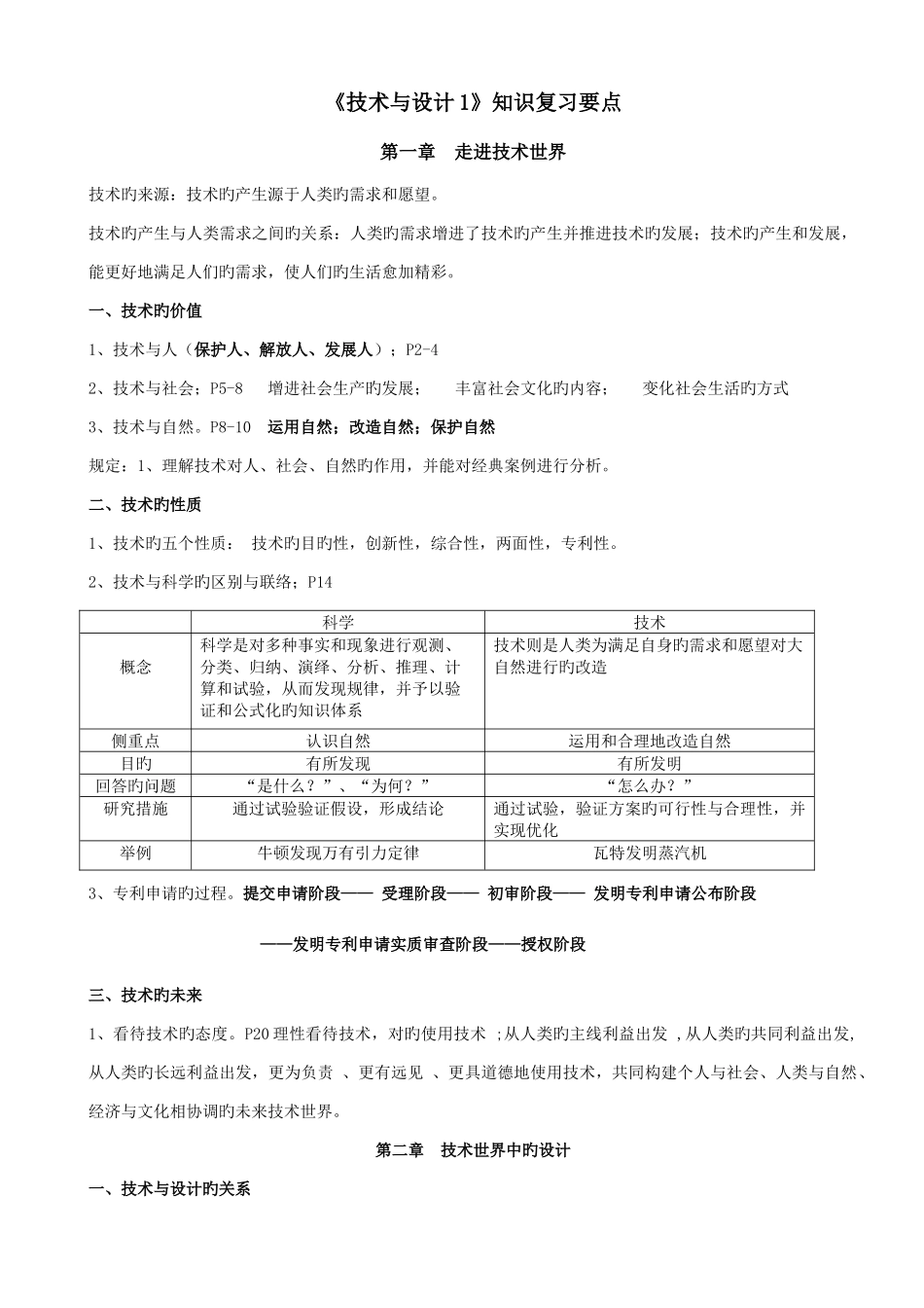 2025年陕西省高中学考通用技术知识点汇总及典型综合题分析_第1页