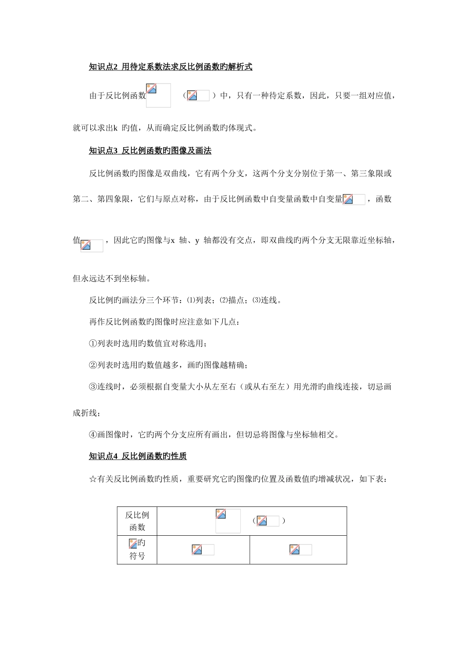 2025年反比例函数知识点总结_第2页