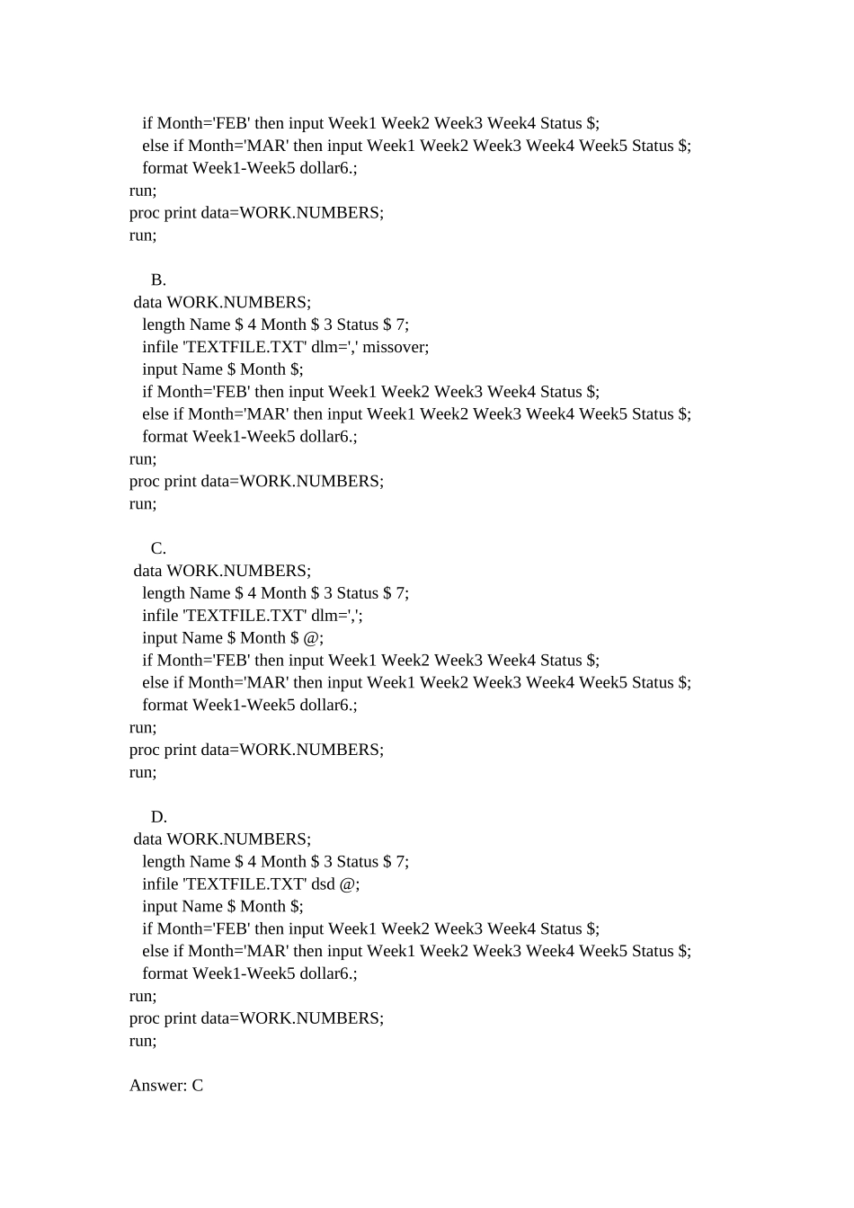 2025年SASbase考试70真题附答案_第2页