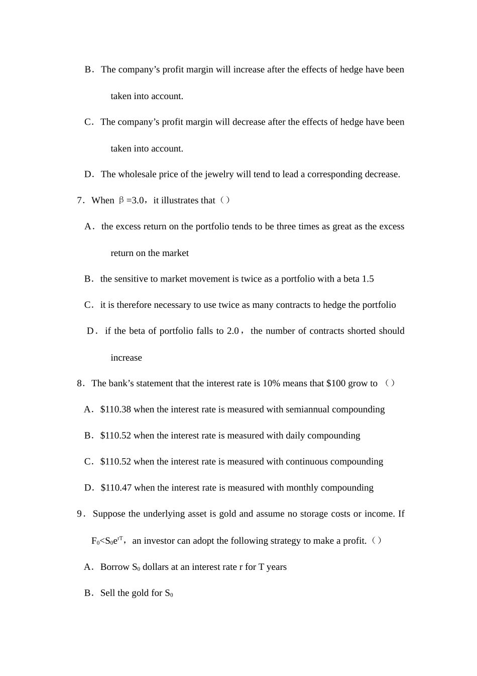 2025年金融衍生工具题库英文版_第2页