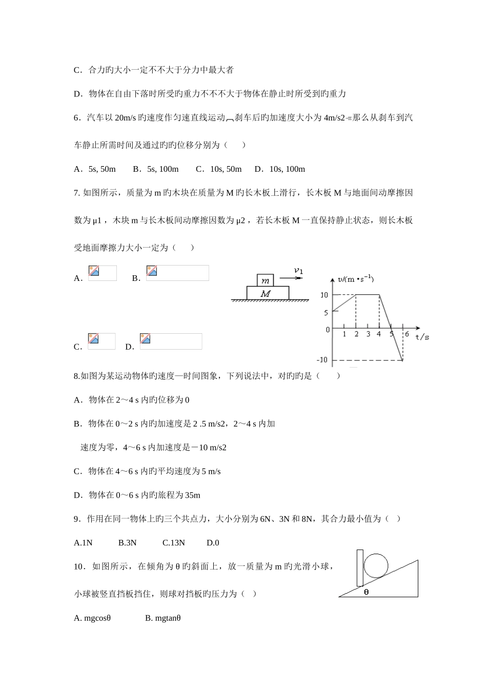 2025年问酷网浙江省物理学业水平测试练习卷_第2页
