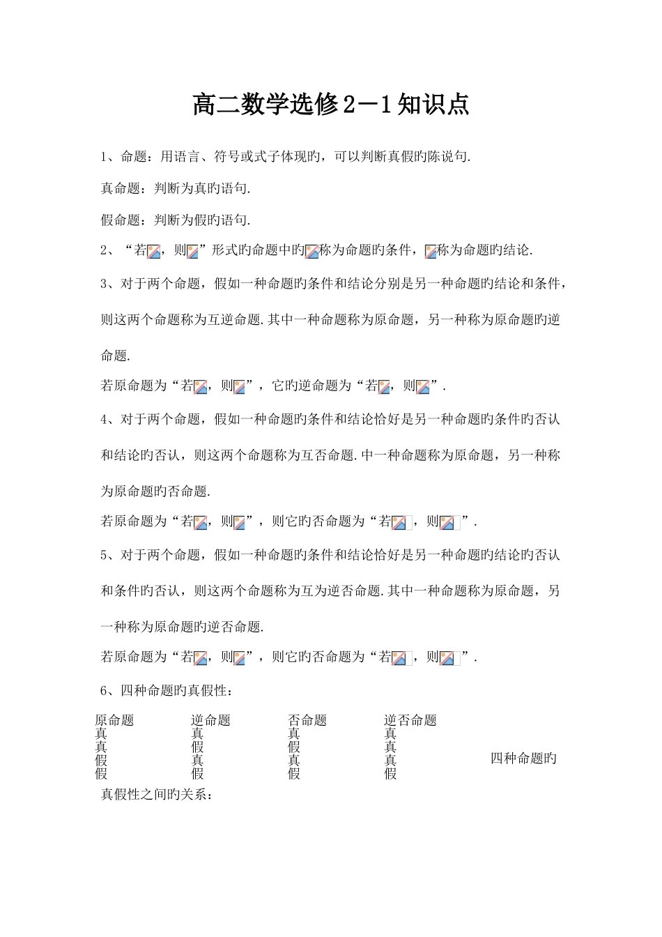 2025年高中数学选修知识点总结_第1页