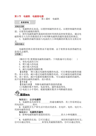 2025年九年级物理下册知识点同步训练