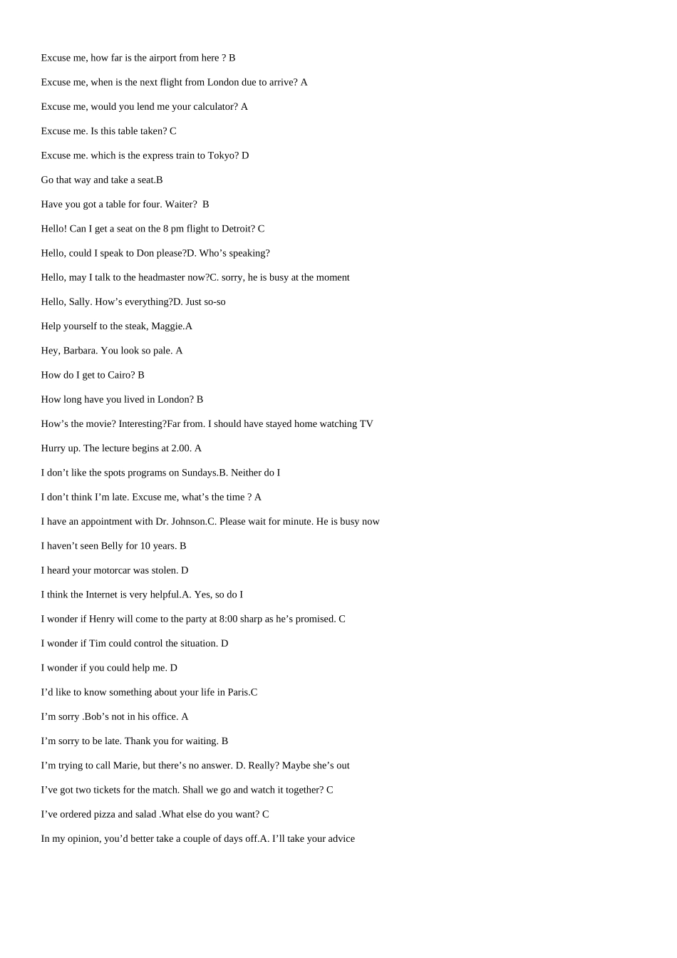 2025年中央电大英语期末复习资料总汇_第2页