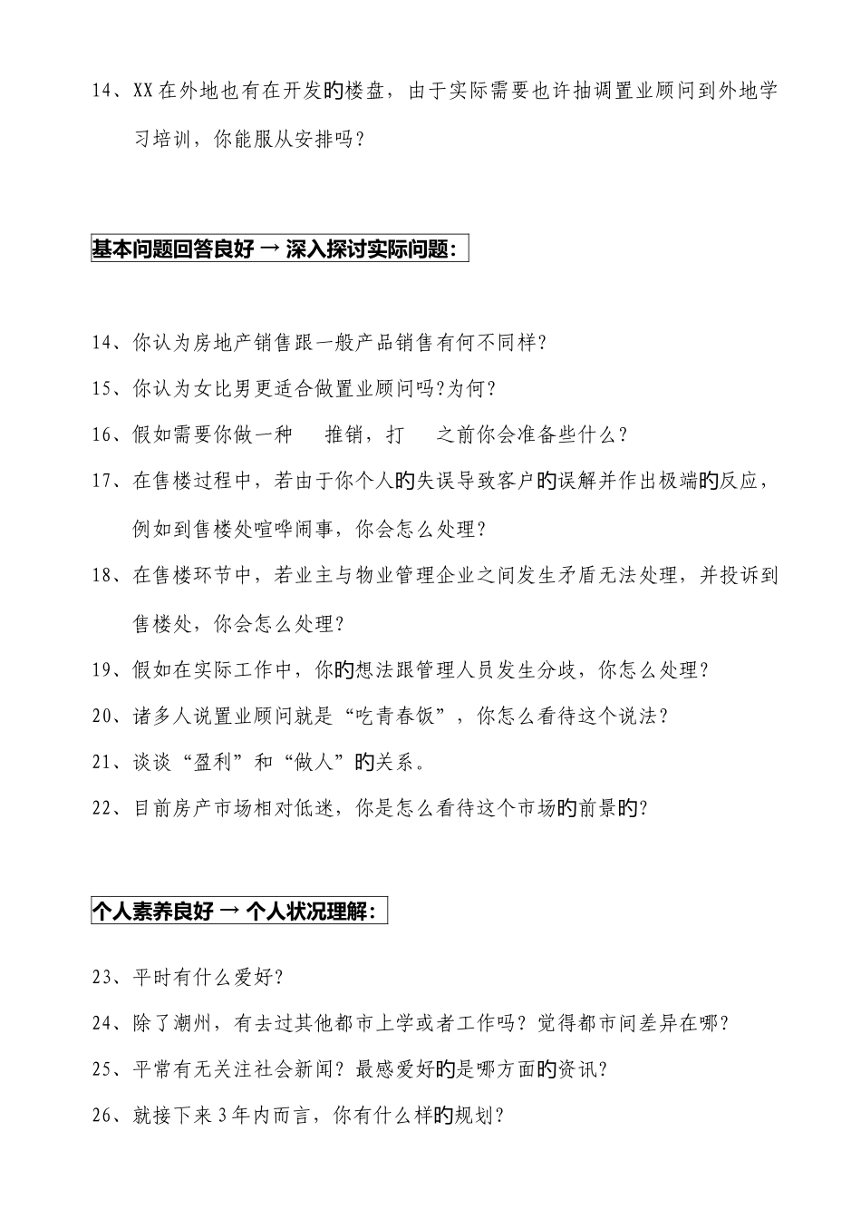 2025年售楼员置业顾问招聘应聘面试问题_第2页