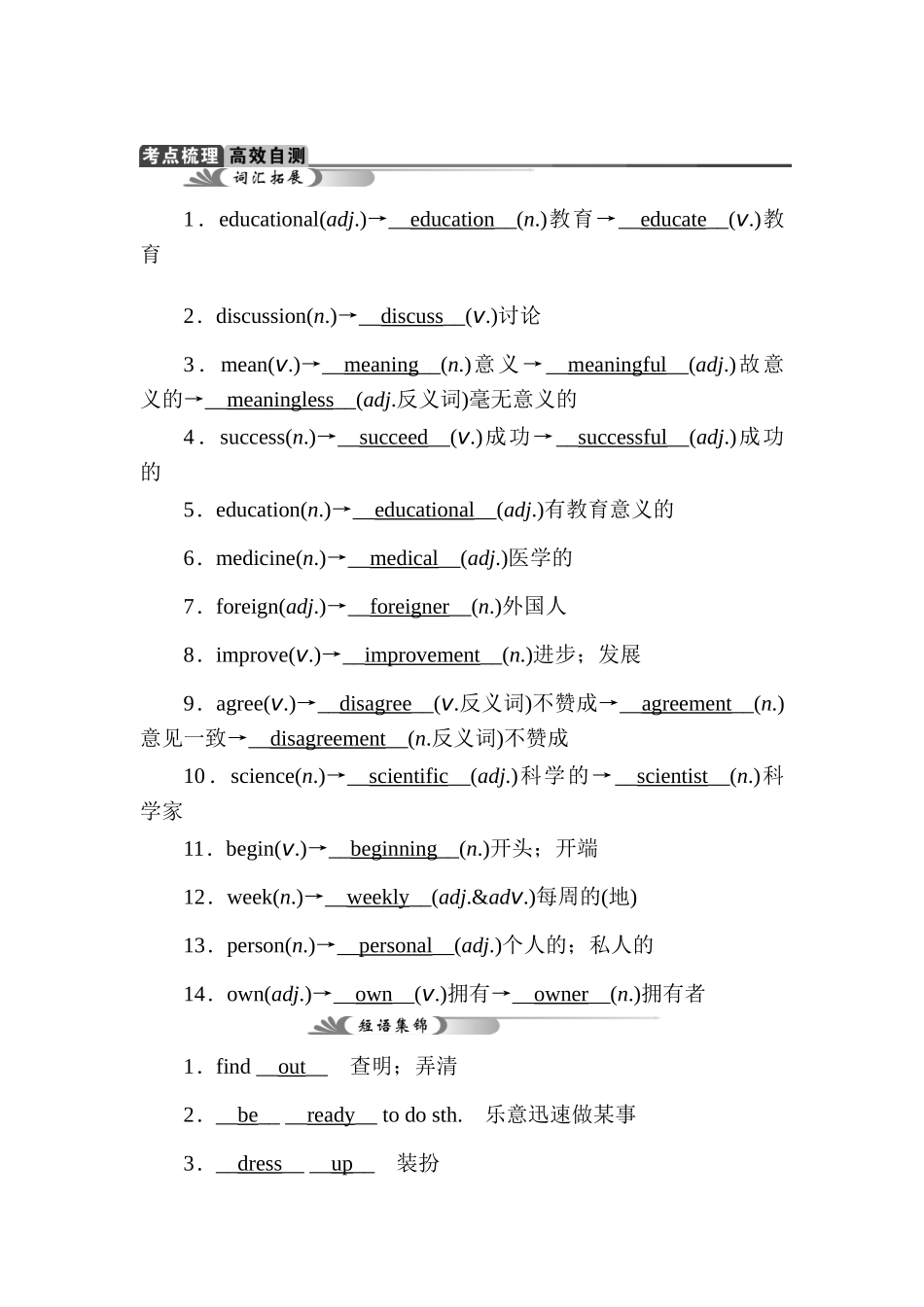 2025年八年级英语上学期单元考点梳理检测_第1页