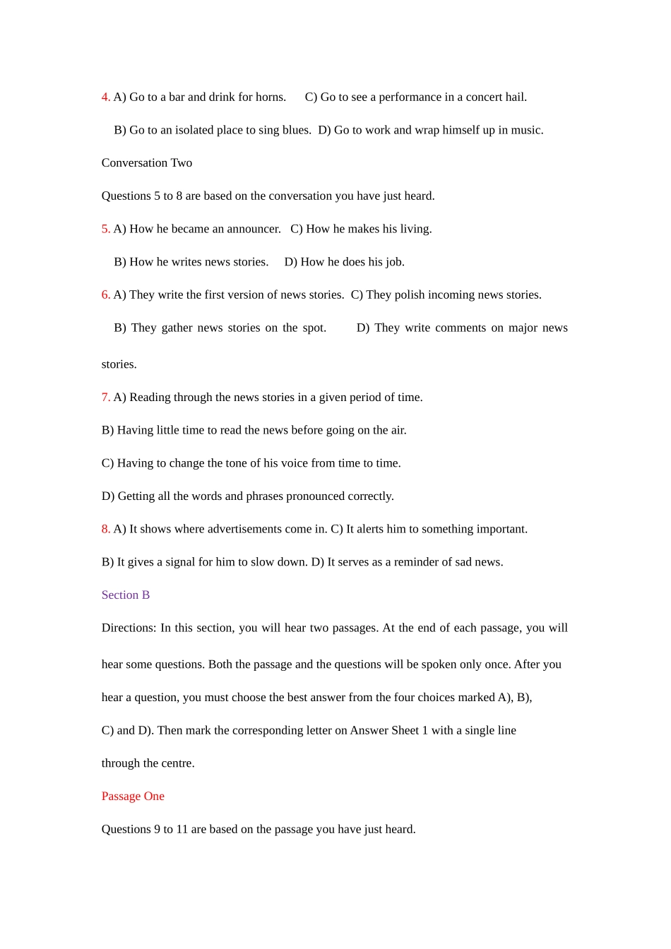 2025年大学英语六级考试真题第二套_第2页