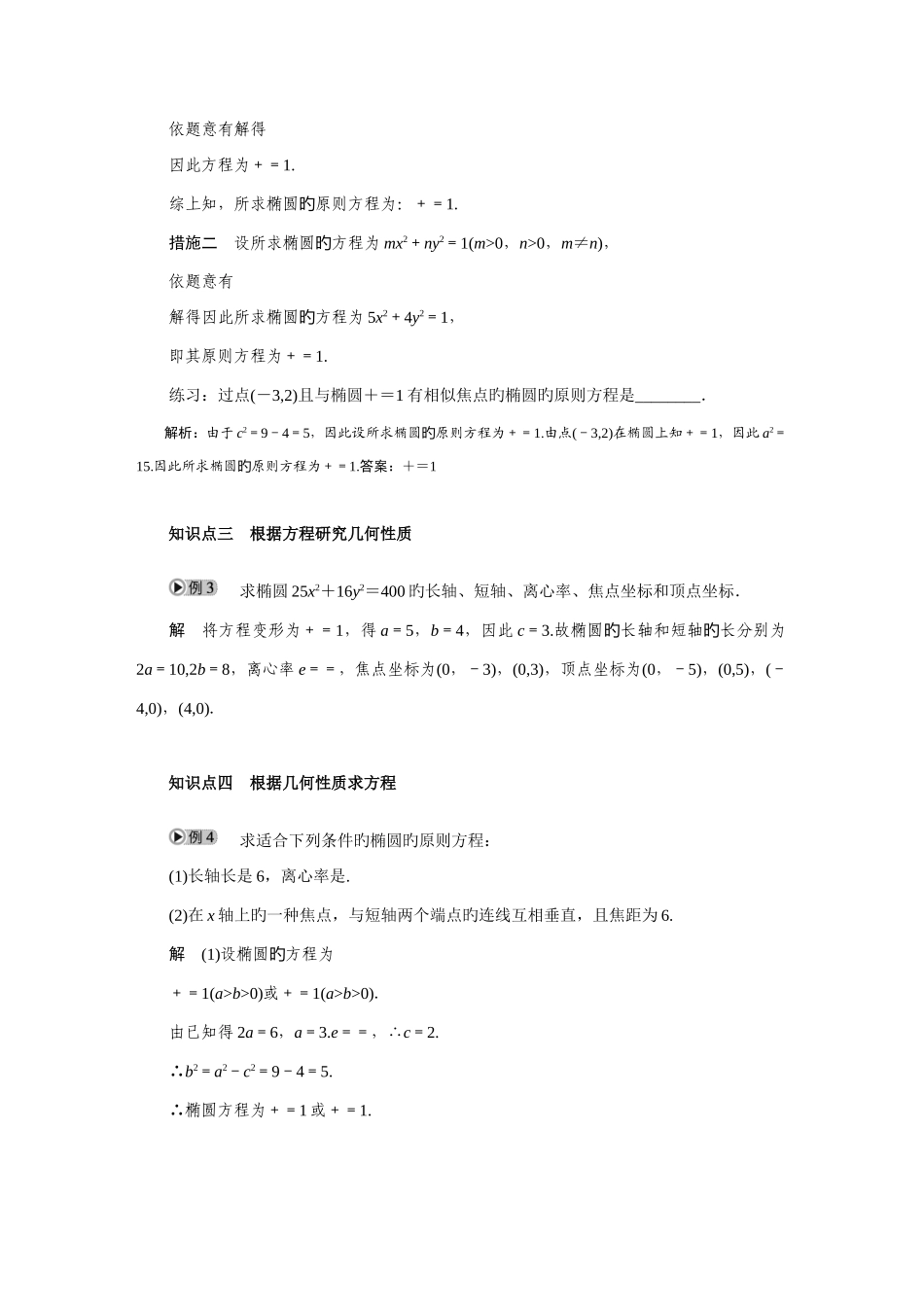 2025年圆锥曲线方程椭圆知识点归纳_第2页