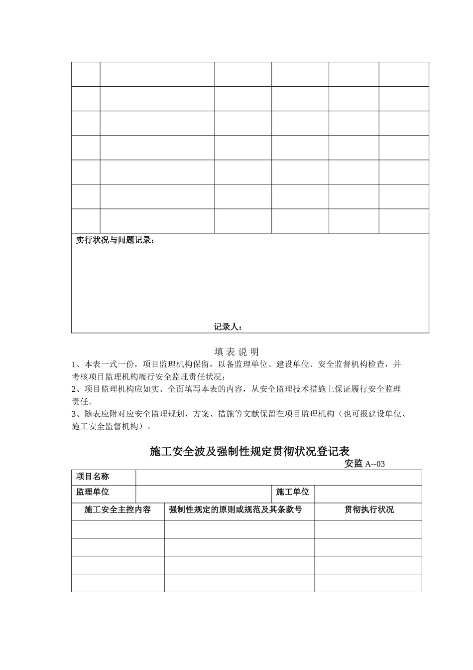 2025年建设工程安全监理全套常用表格_第3页