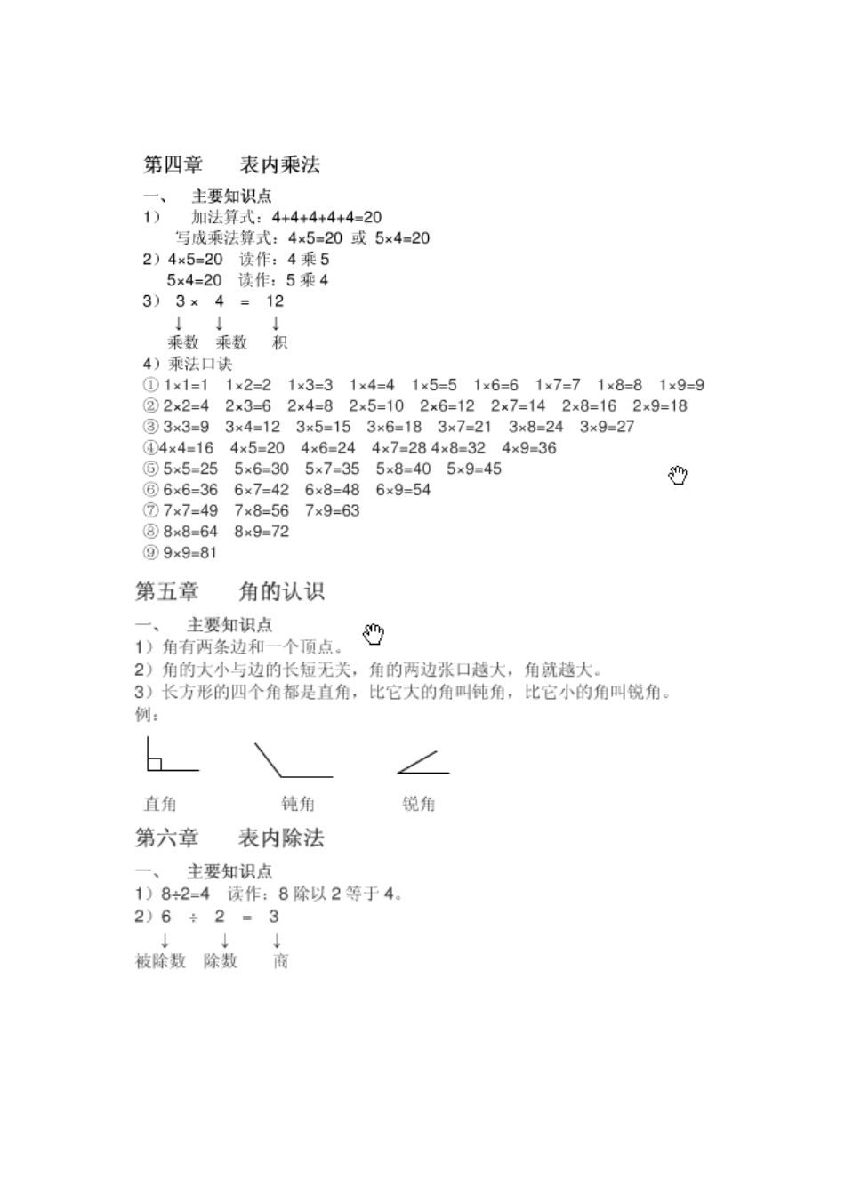 2025年小学二年级上册数学知识点总结_第3页