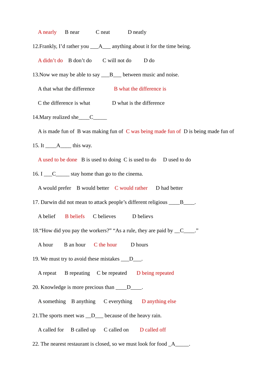 2025年大学英语过级考试题库_第2页