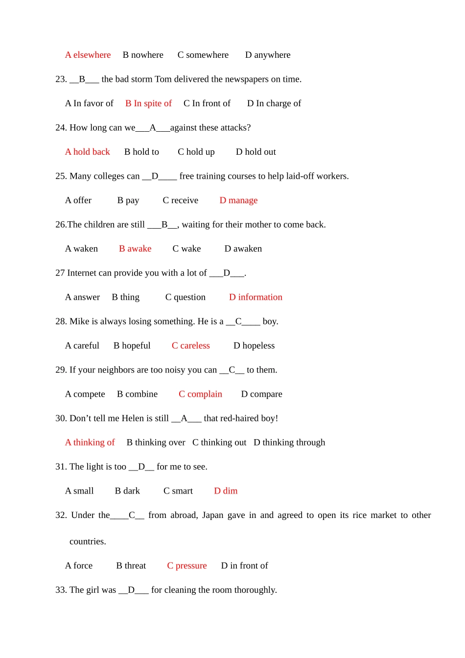 2025年大学英语过级考试题库_第3页