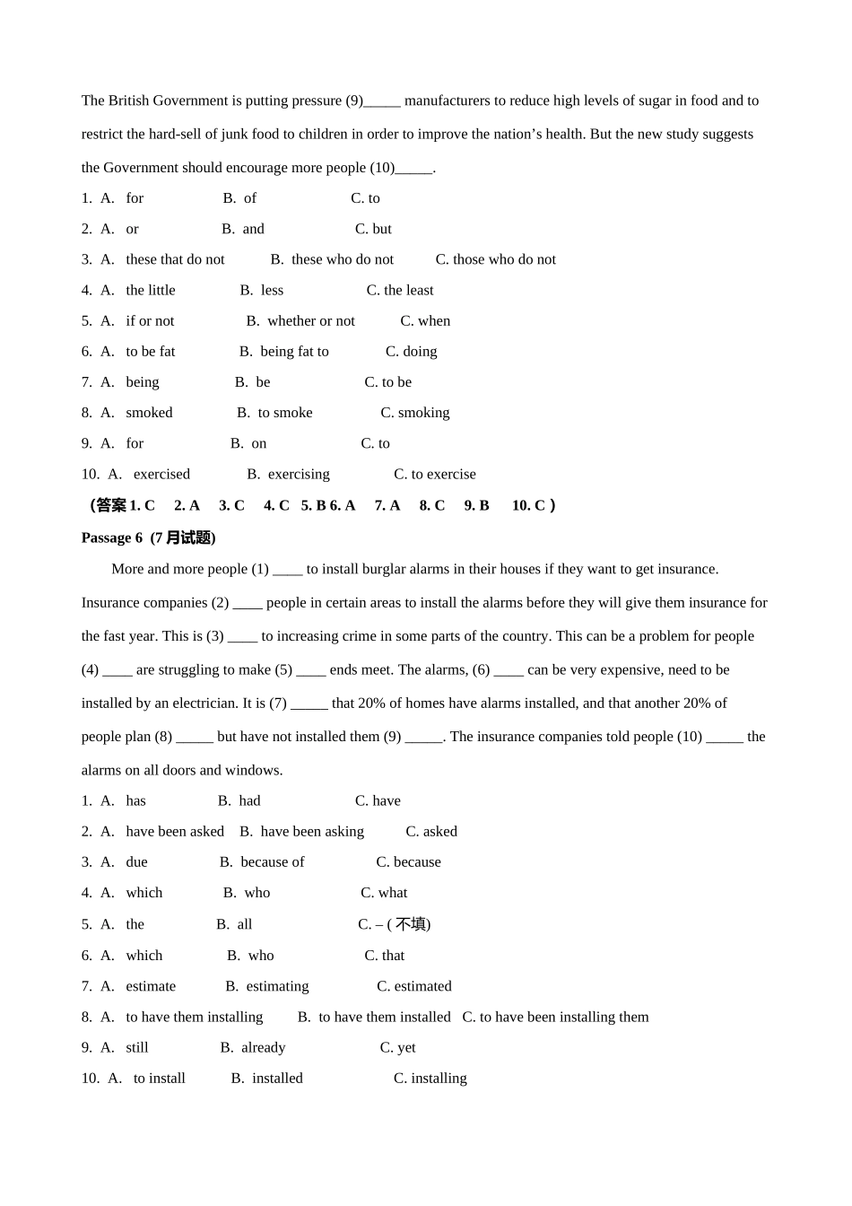 2025年电大开放英语3历年英语完形填空阅读理解作文_第2页
