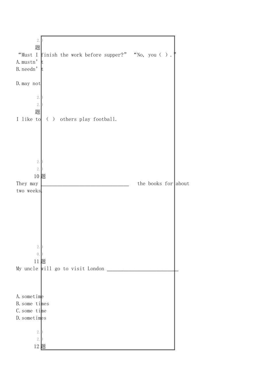 2025年华师春高升专英语在线作业答案_第3页