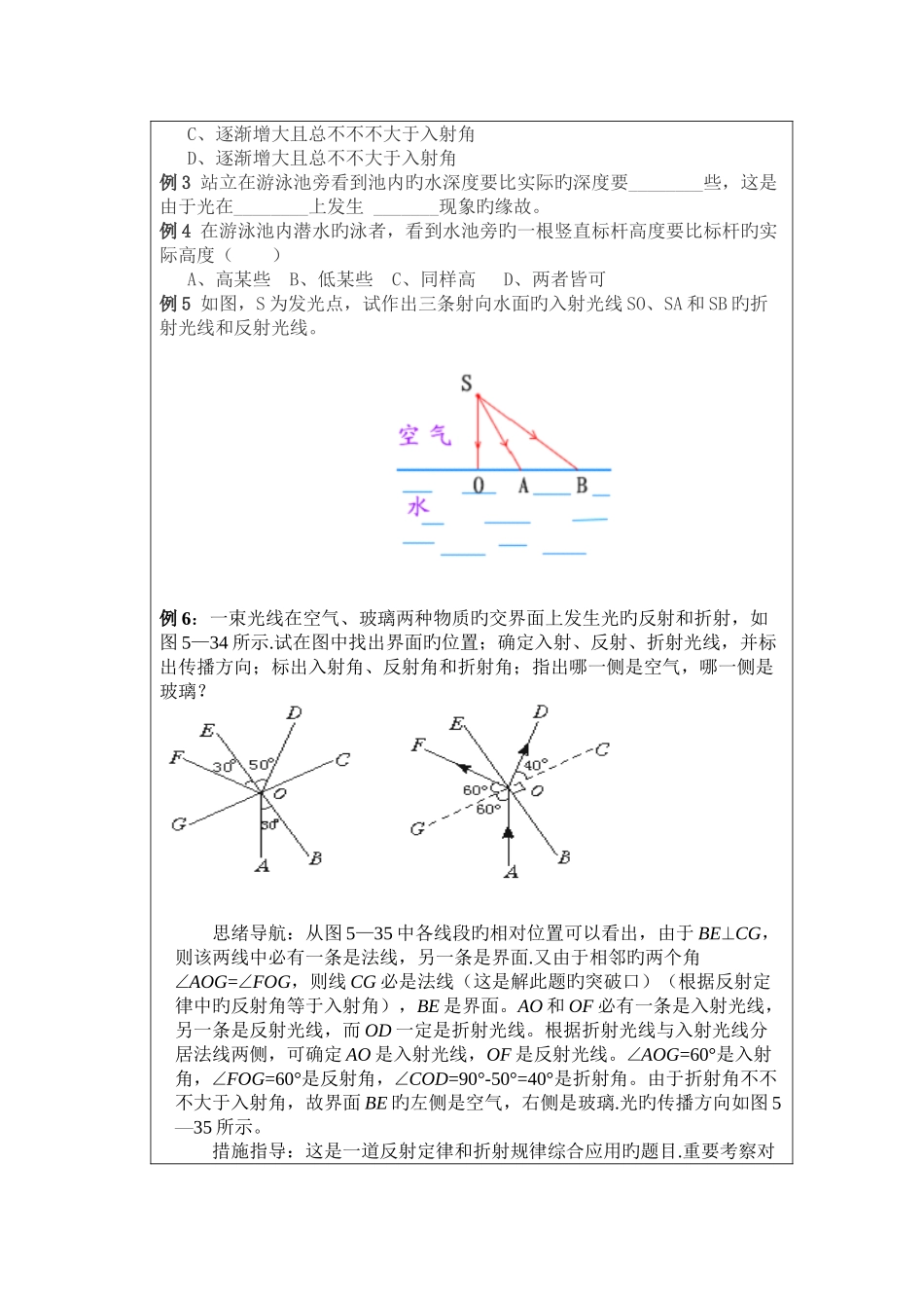 2025年光的折射知识点例题习题_第3页