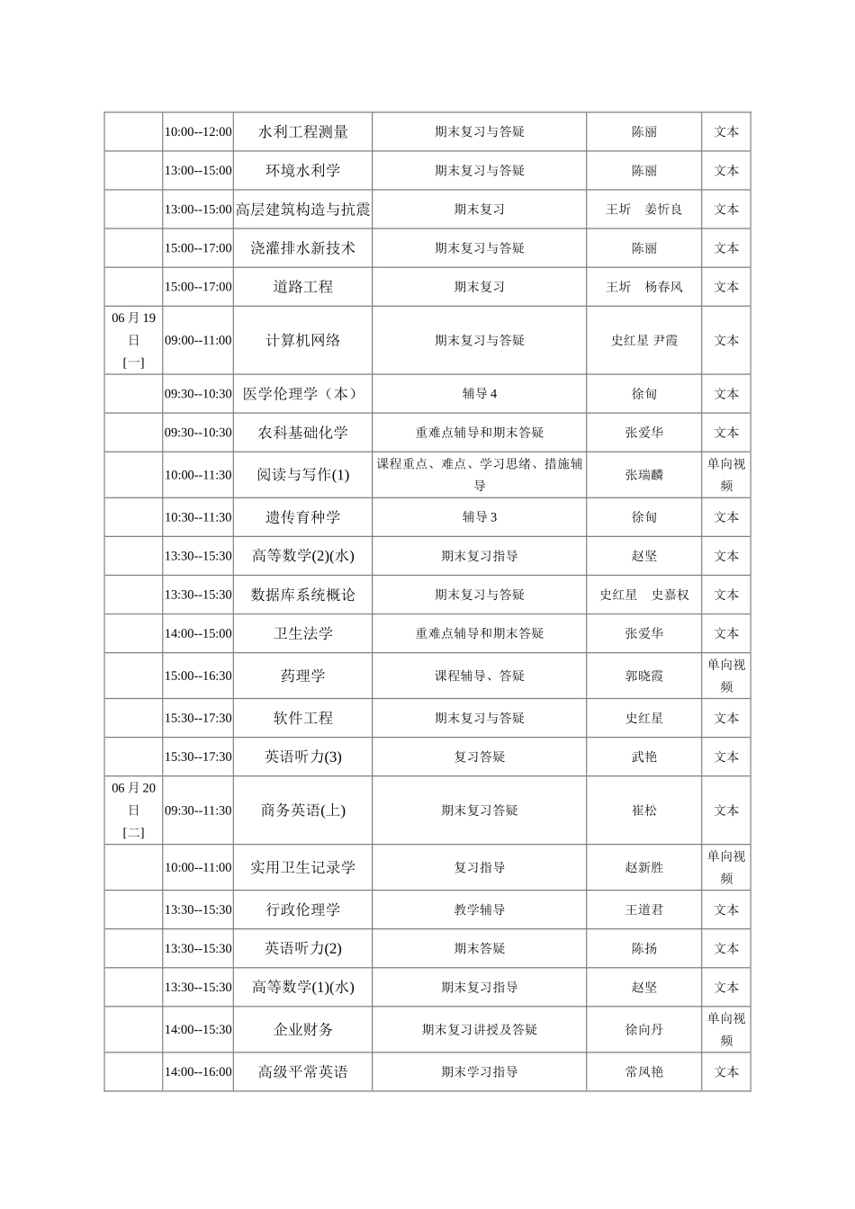 2025年中央电大6月下旬网上教学活动安排资料_第3页