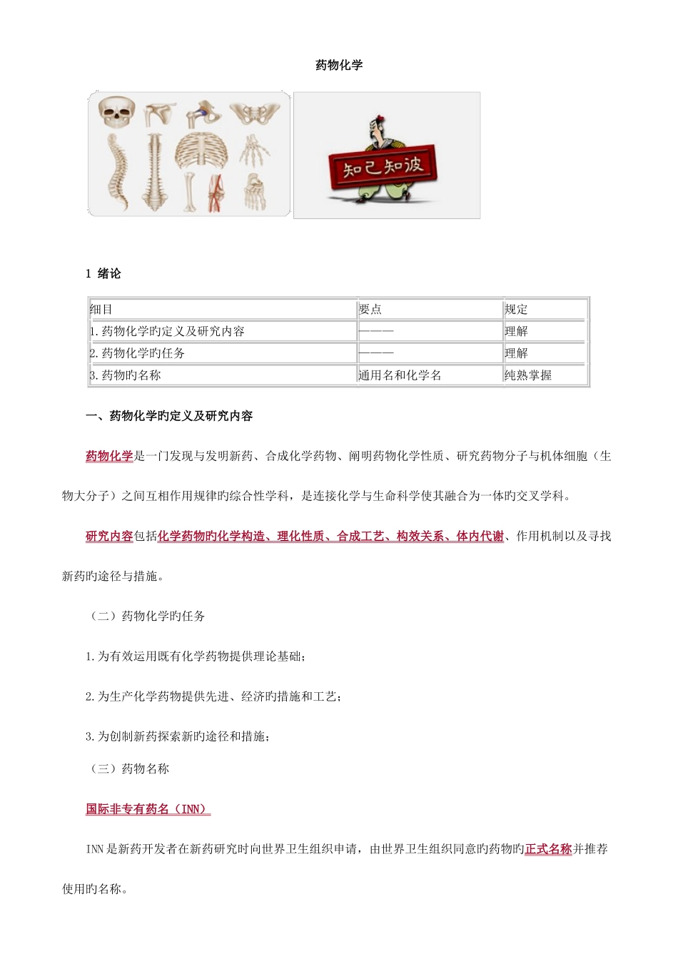 2025年卫生类主管药师考试基础知识讲义药物化学_第1页