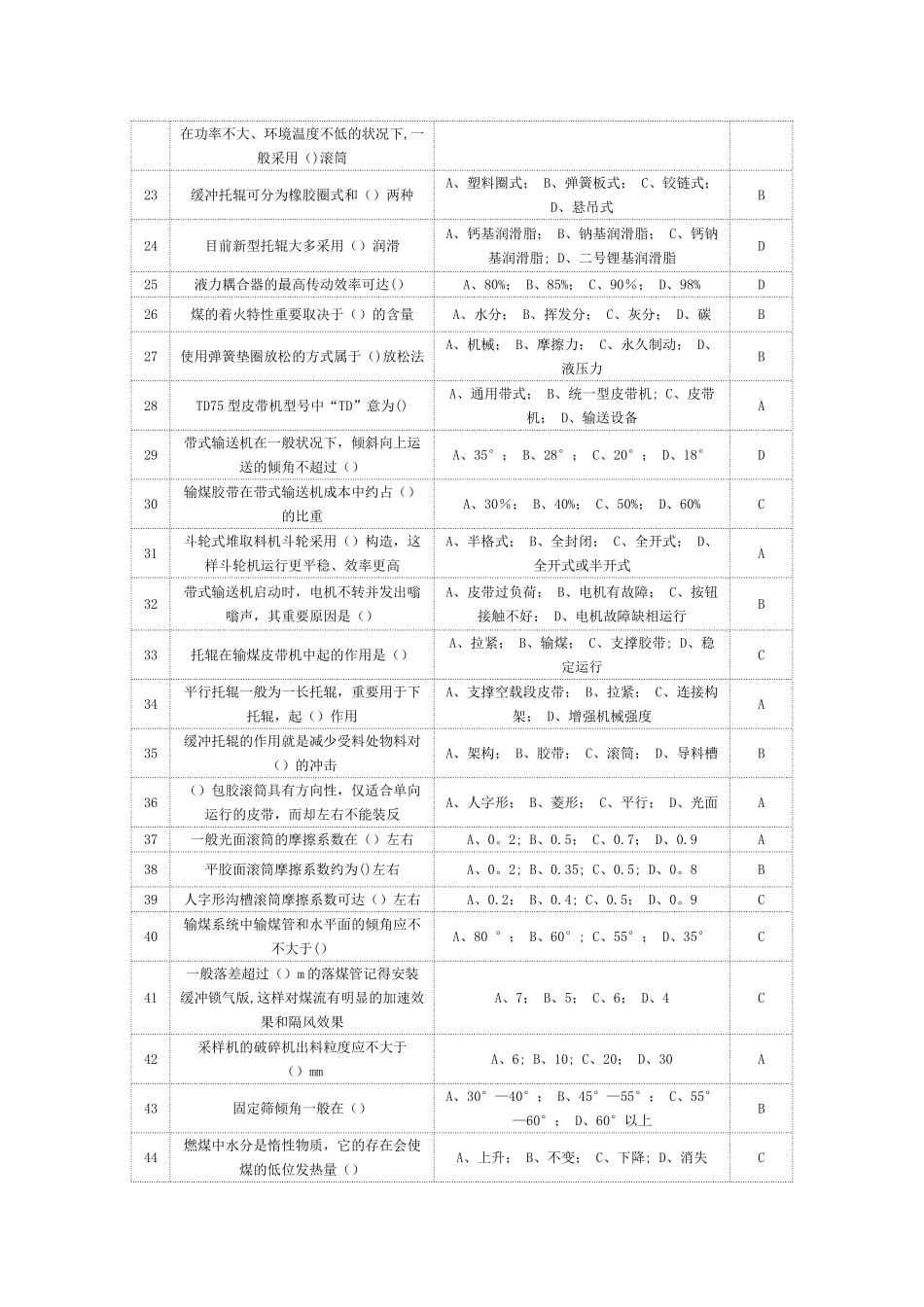 2025年电厂燃料输煤考试题库和答案_第2页