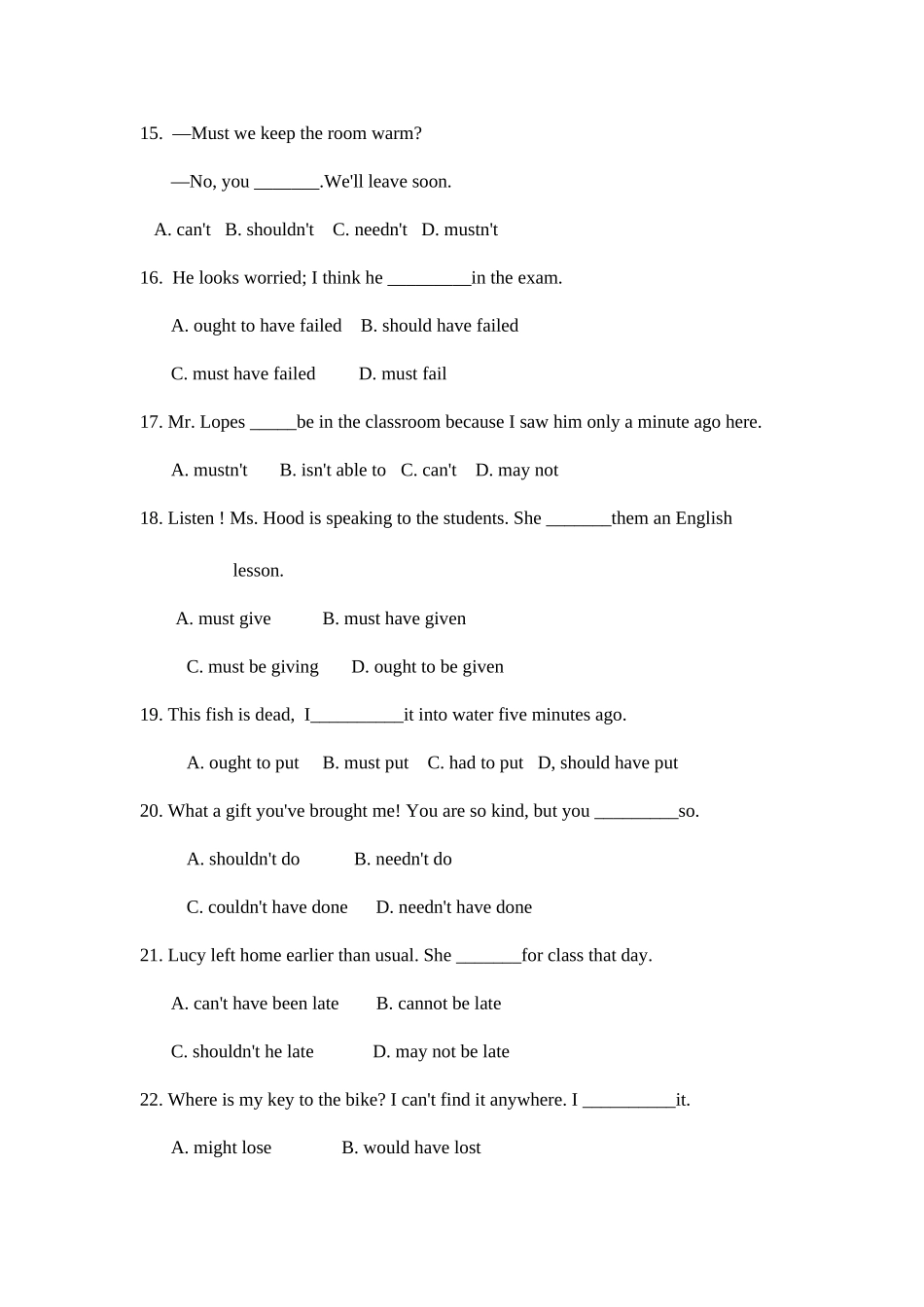 2025年七宝中学自招考试英语题库_第3页