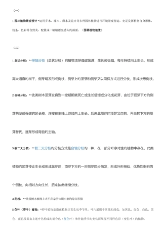 2025年园林植物景观设计试题库名词解释