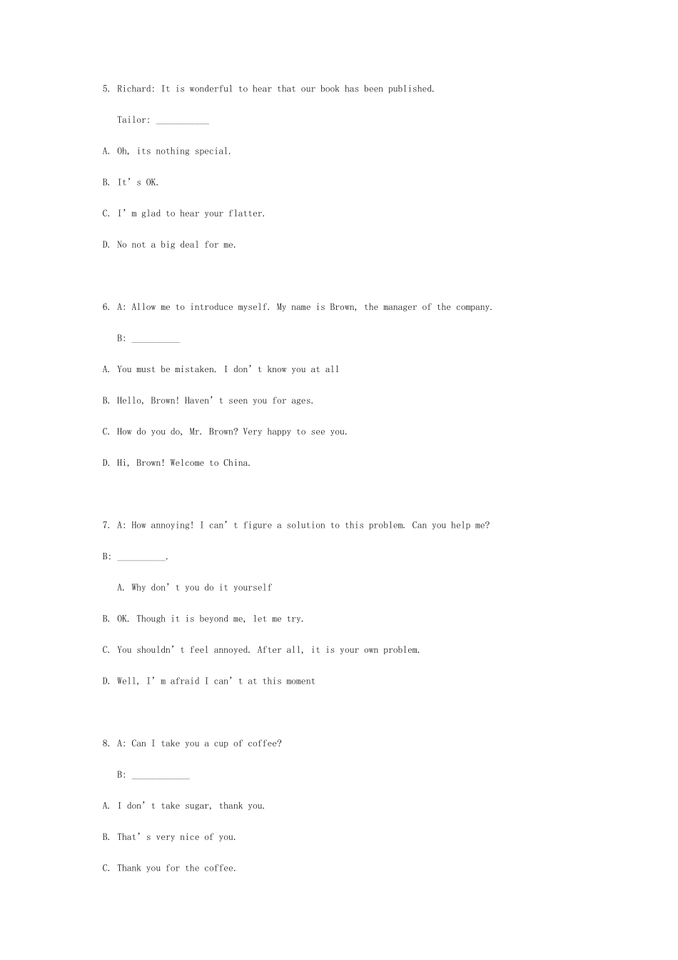 2025年安徽学位英语考试试题答案_第2页