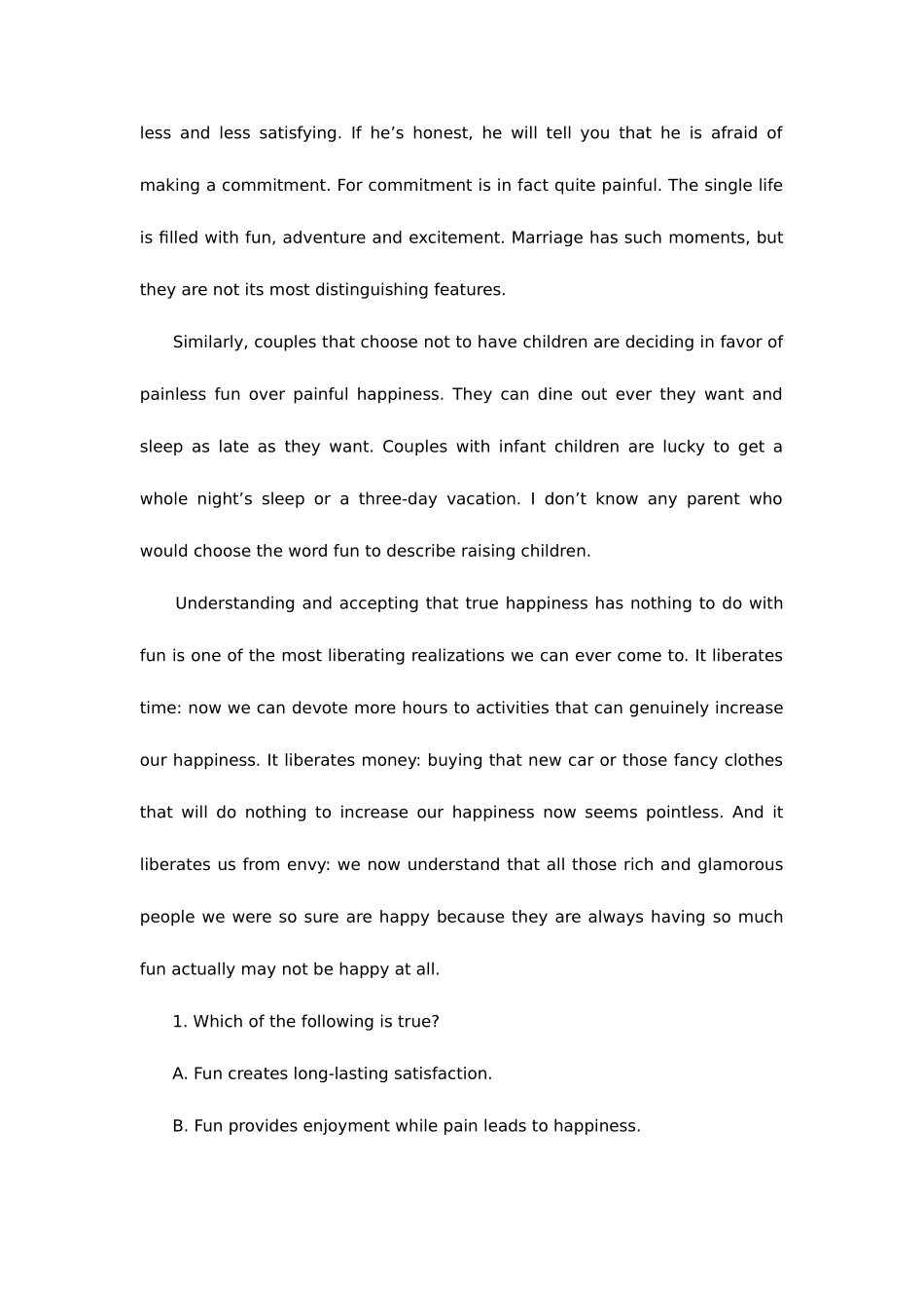 2025年大学英语六级阅读练习题整理_第2页