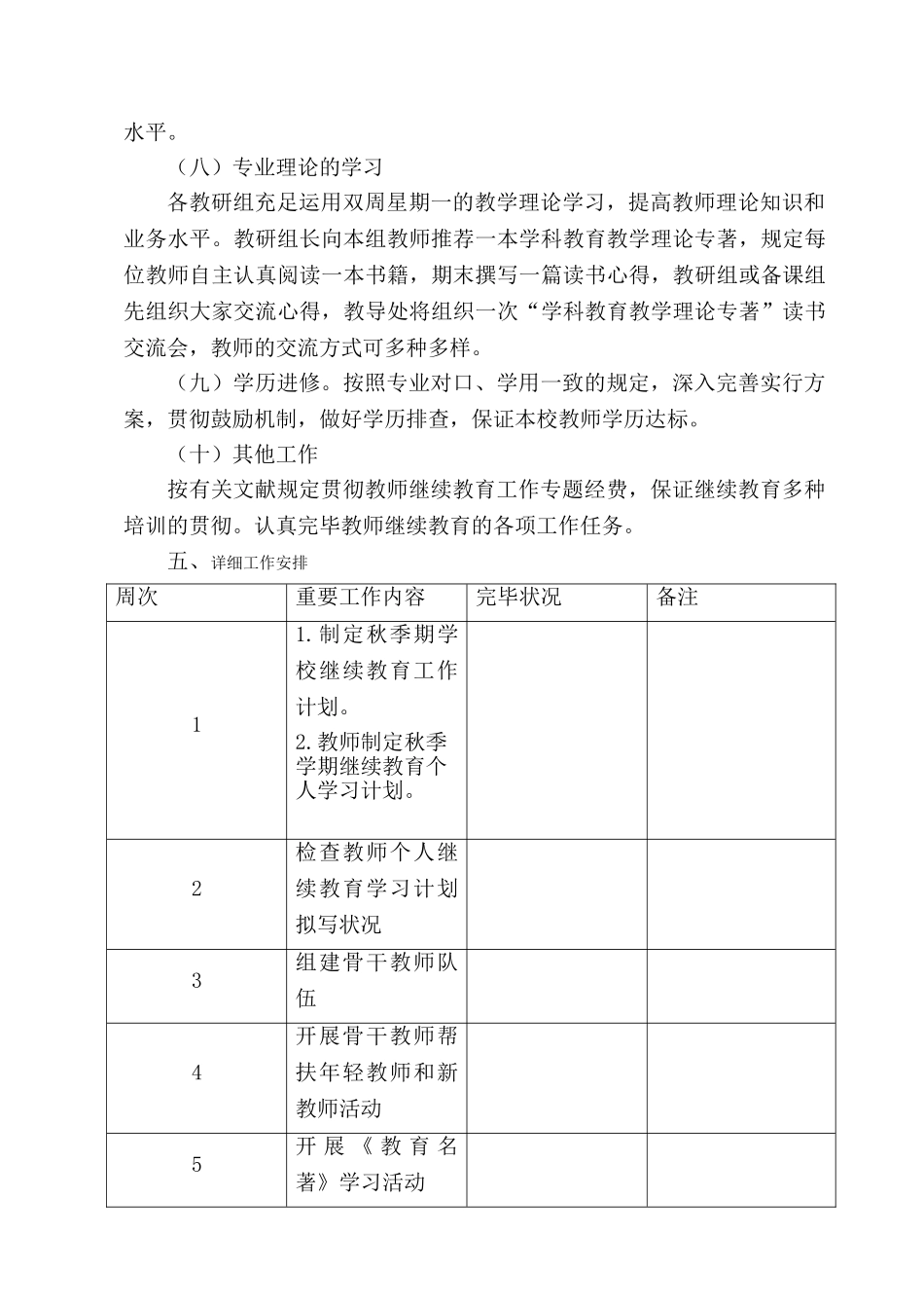 2025年秋学校继续教育工作计划_第3页