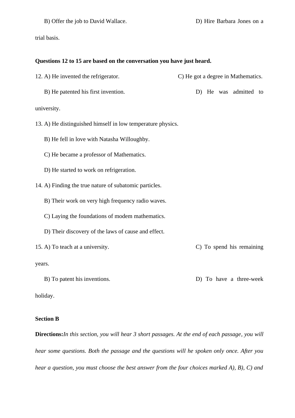 2025年12月英语六级真题及答案解析3套_第3页