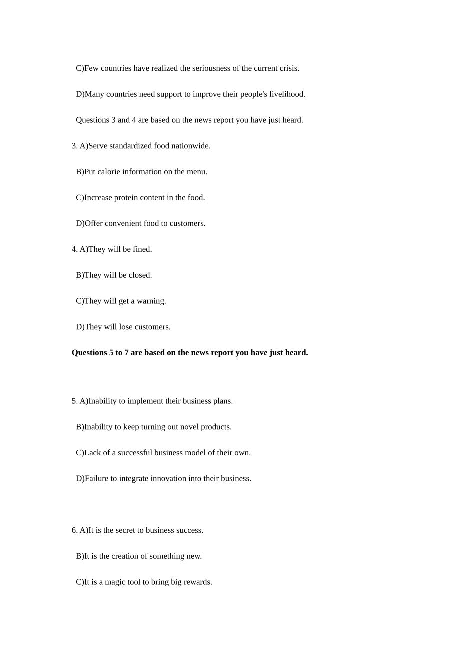 2025年大学英语四级第套真题及答案_第2页