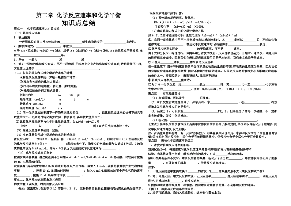 2025年第二章化学反应速率和化学平衡知识点总结_第1页