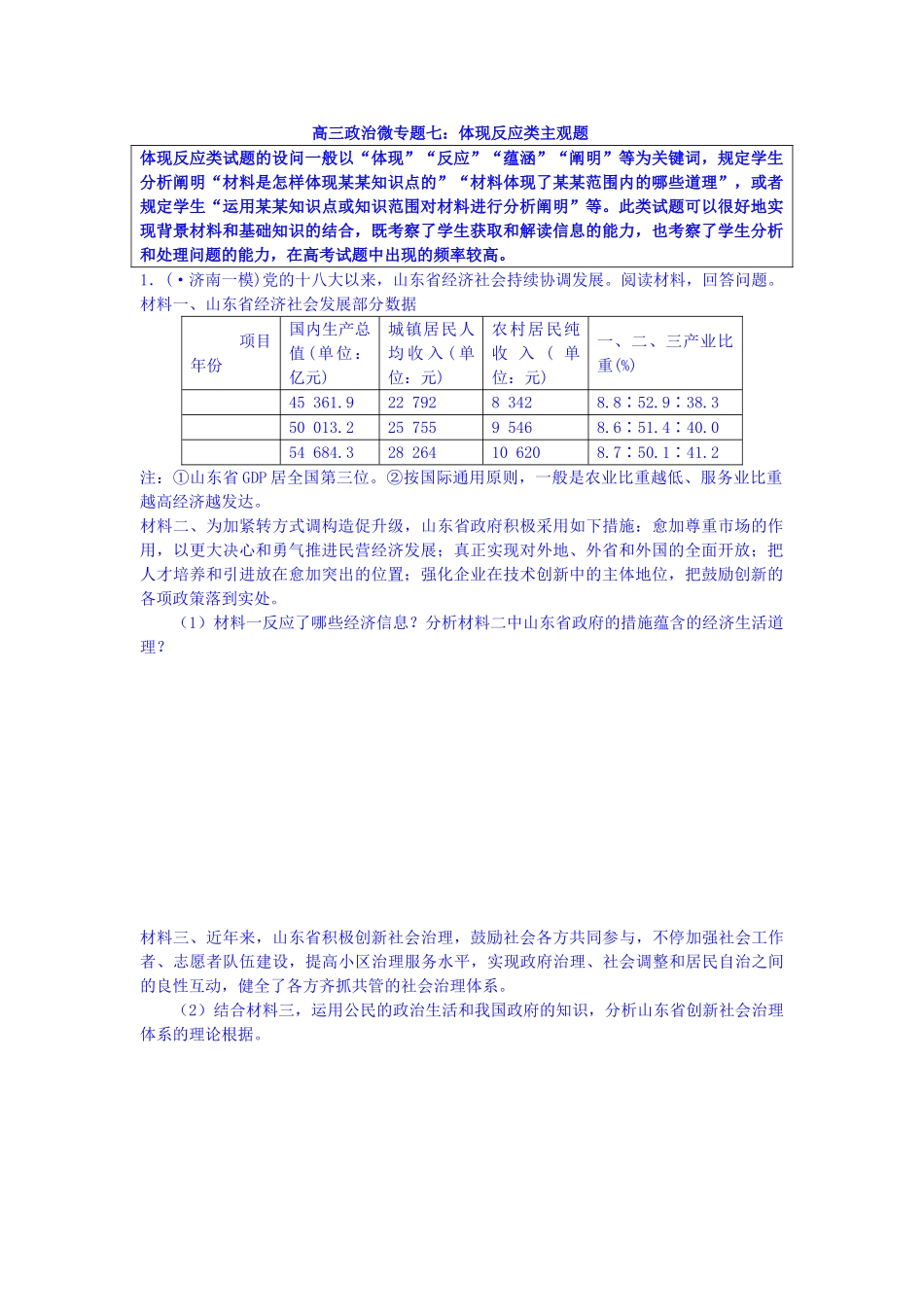 2025年高考政治知识点达标检测_第1页