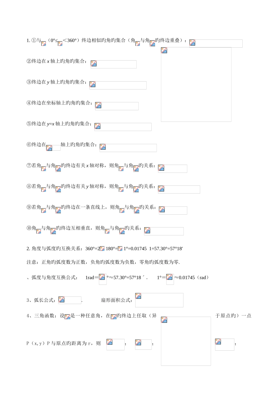 2025年三角函数知识点总结_第2页