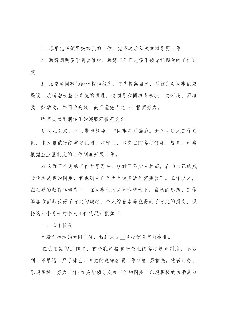 2025年程序员试用期转正的述职报告_第2页