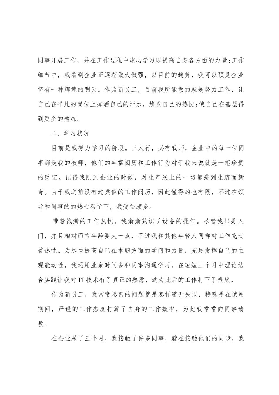 2025年程序员试用期转正的述职报告_第3页