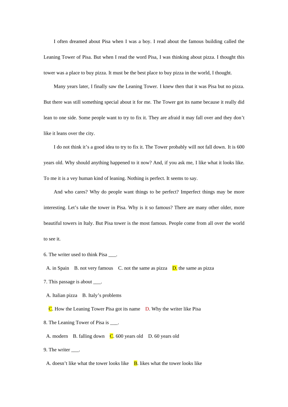 2025年大学英语B网考真题附参考答案_第2页